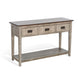 Camie Sofa Console Table | 48" | 3 Drawers | Gray Solid Mahogany