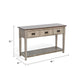 Camie Sofa Console Table | 48" | 3 Drawers | Gray Solid Mahogany