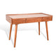 Amy Writing Desk | 48" Rectangular Tabletop | 3 Drawers | Brown Solid Wood