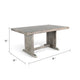 Zeka Dining Table | 60" Top | Double Pedestal | Gray Solid Wood