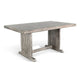 Zeka Dining Table | 60" Top | Double Pedestal | Gray Solid Wood