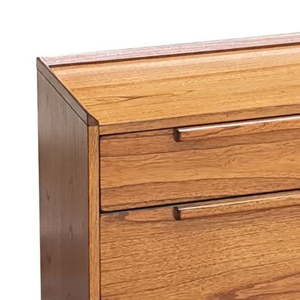 Amy Lateral File Cabinet | 36’’ | 2 Drawers | Splayed Legs | Brown Solid Wood BM340368