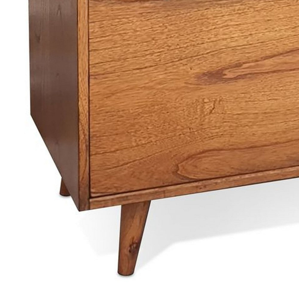 Amy Lateral File Cabinet | 36’’ | 2 Drawers | Splayed Legs | Brown Solid Wood BM340368