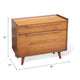 Amy Lateral File Cabinet | 36’’ | 2 Drawers | Splayed Legs | Brown Solid Wood BM340368