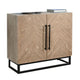 Dimy Accent Cabinet | 36" | 2 Doors w Adjustable Shelves | Brown Solid Wood