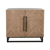 Dimy Accent Cabinet | 36’’ | 2 Doors w Adjustable Shelves | Brown Solid Wood BM340369