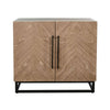 Dimy Accent Cabinet | 36" | 2 Doors w Adjustable Shelves | Brown Solid Wood