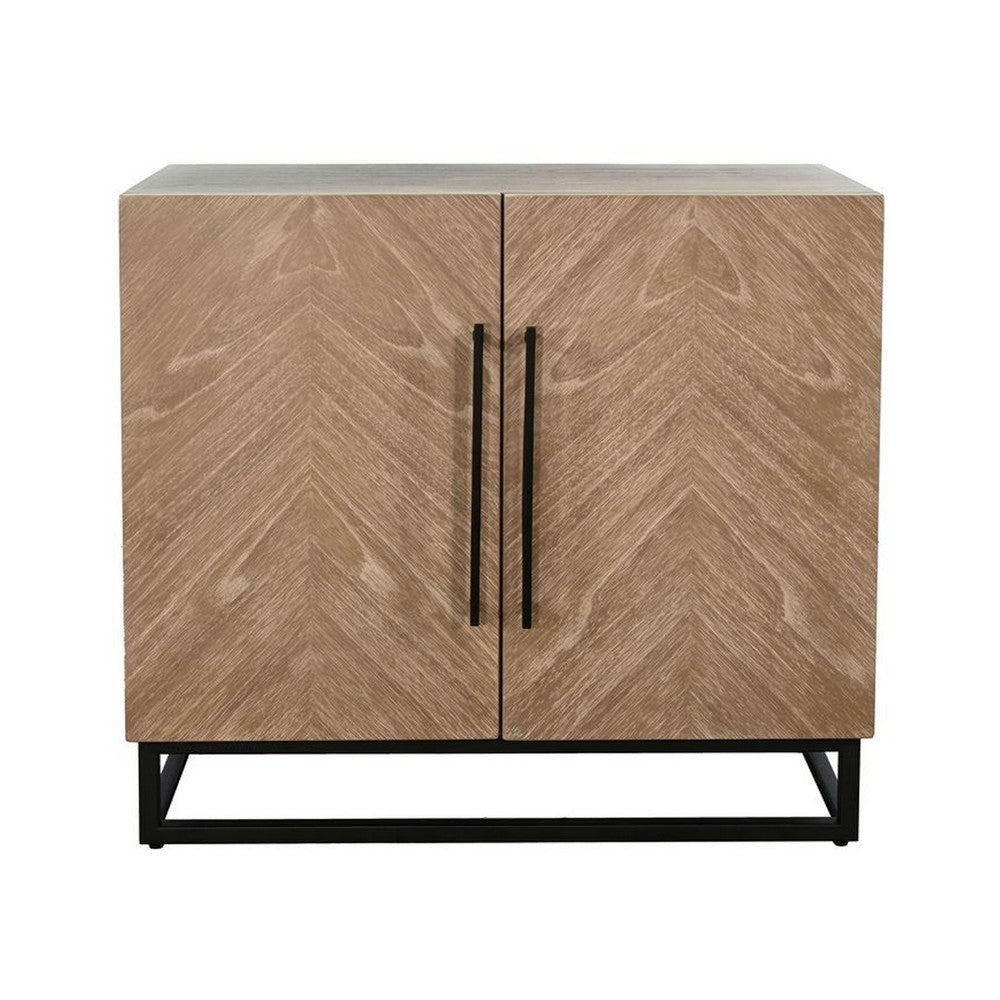 Dimy Accent Cabinet | 36" | 2 Doors w Adjustable Shelves | Brown Solid Wood