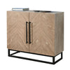 Dimy Accent Cabinet | 36" | 2 Doors w Adjustable Shelves | Brown Solid Wood
