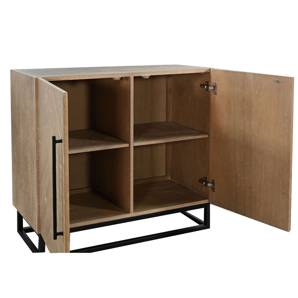 Dimy Accent Cabinet | 36" | 2 Doors w Adjustable Shelves | Brown Solid Wood