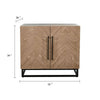 Dimy Accent Cabinet | 36" | 2 Doors w Adjustable Shelves | Brown Solid Wood