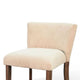 Giby Counter Stool Chair Set of 2 | Beige | Dark Brown Solid Mahogany BM340371