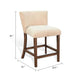 Giby Counter Stool Chair Set of 2 | Beige | Dark Brown Solid Mahogany BM340371
