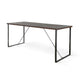Flint Counter Height Table | 84’’ Dark Brown Solid Mahogany | Metal Legs BM340372