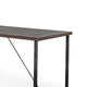 Flint Counter Height Table | 84’’ Dark Brown Solid Mahogany | Metal Legs BM340372