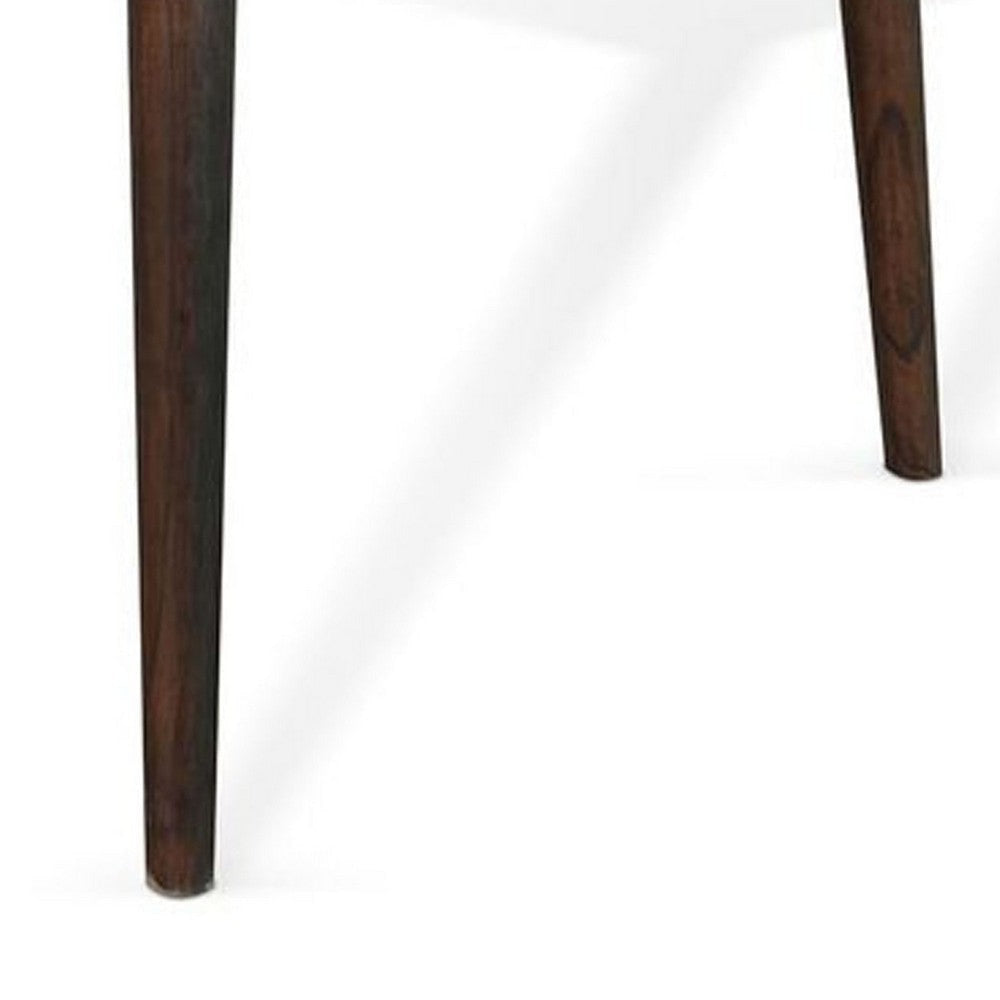 Amy Dining Table | 72’’ Curved Edge Top | Dark Brown Solid Mindi Wood