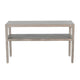 Fela Sofa Console Table | 48’’ Top w Shelf | Natural Brown Solid Wood BM340381