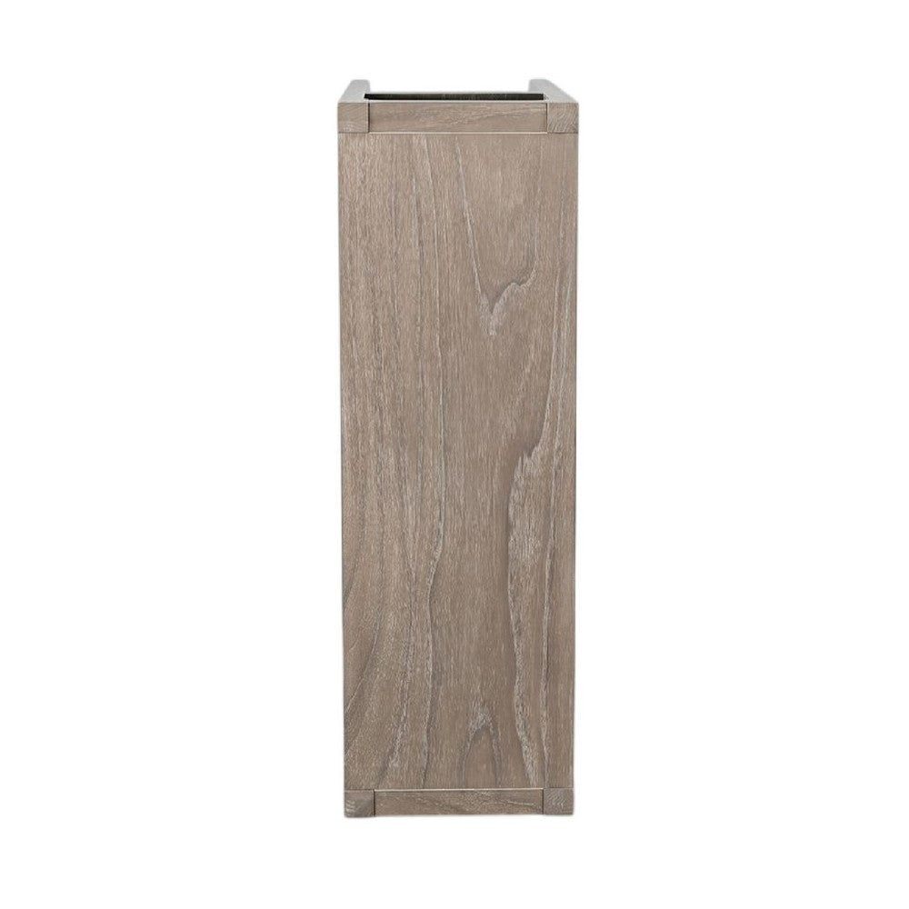 Fela Sofa Console Table | 48’’ Top w Shelf | Natural Brown Solid Wood BM340381