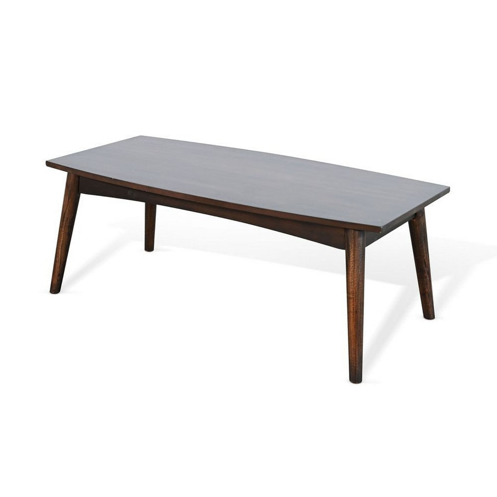 Neva Coffee Table | 48’’ Rectangular | Dark Brown Solid Wood BM340382
