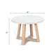 Dilly Side End Table | Cross Pedestal Base | Light Gray | 28’’ Solid Wood BM340383