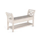 Demi 48" Storage Bench | Lower Shelf | Rustic White Solid Wood