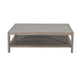 Fela Coffee Table | 52’’ Rectangular Top | Natural Brown Solid Wood BM340388