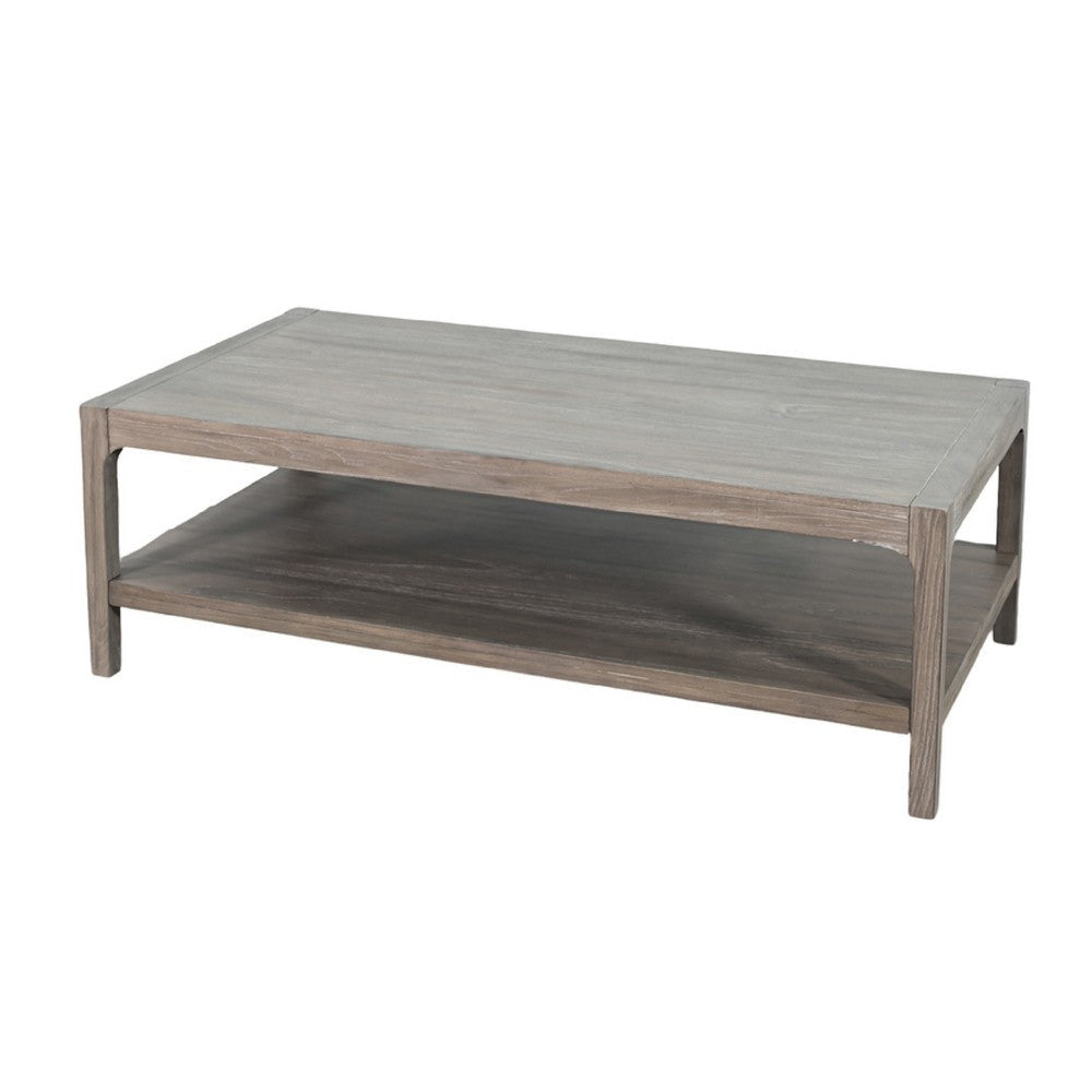Fela Coffee Table | 52" Rectangular Top | Natural Brown Solid Wood