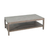 Fela Coffee Table | 52’’ Rectangular Top | Natural Brown Solid Wood BM340388