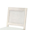 Zemi Dining Chair Set of 2 | Rattan Back | Beige | Light Gray Solid Wood