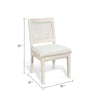 Zemi Dining Chair Set of 2 | Rattan Back | Beige | Light Gray Solid Wood