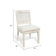Zemi Dining Chair Set of 2 | Rattan Back | Beige | Light Gray Solid Wood