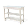 Pela Sofa Console Table | 42’’ Top | 2 Shelves | Light Gray Solid Wood BM340393