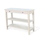 Pela Sofa Console Table | 42’’ Top | 2 Shelves | Light Gray Solid Wood BM340393