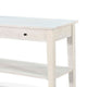 Pela Sofa Console Table | 42’’ Top | 2 Shelves | Light Gray Solid Wood BM340393