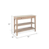 Pela Sofa Console Table | 42’’ Top | 2 Shelves | Natural Brown Solid Wood BM340394