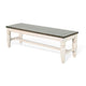 Dean Dining Bench | 52’’ Brown Plank Seat | White Solid Wood BM340397