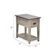Camie Chair Side Table | 25" Top | Gray Solid Wood