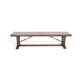 Yael Industrial Bench | Trestle Base | 70’’ Rustic Brown Solid Wood BM340399