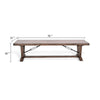 Yael Industrial Bench | Trestle Base | 70’’ Rustic Brown Solid Wood BM340399