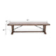 Yael Industrial Bench | Trestle Base | 70’’ Rustic Brown Solid Wood BM340399