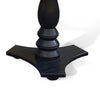 Meni Accent Table | 22’’ Round Top | Carved Pedestal | Black Solid Wood BM340401
