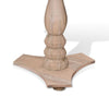 Meni Accent Table | 22’’ Round | Carved Base | Solid Wood Natural Brown BM340402