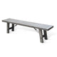 Zeka Industrial Bench | Plank Seat | 72’’ Rustic Gray Solid Wood BM340403