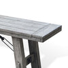 Zeka Industrial Bench | Plank Seat | 72’’ Rustic Gray Solid Wood BM340403