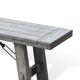 Zeka Industrial Bench | Plank Seat | 72’’ Rustic Gray Solid Wood BM340403