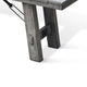 Zeka Industrial Bench | Plank Seat | 72’’ Rustic Gray Solid Wood BM340403