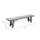 Zeka Industrial Bench | Plank Seat | 72’’ Rustic Gray Solid Wood BM340403