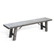 Zeka Industrial Bench | Plank Seat | 72" Rustic Gray Solid Wood