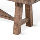 Industrial Dining Bench | Cross Brace Design Natural Brown Solid Wood BM340406