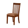 Odel Dining Side Chair Set of 2 | Slatted Solid Wood Dark Brown BM340407